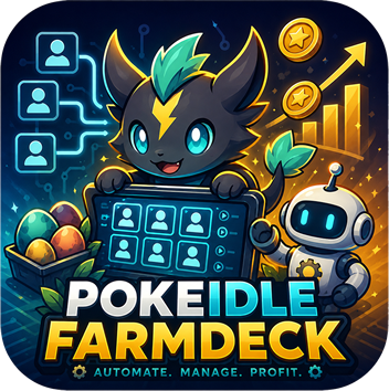PokeIdle FarmDeck Interface Completa